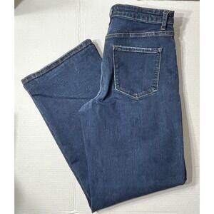 Lovervet By Vervet Jeans 31 Blue High Rise Wide Leg Coastal Stretch Preppy